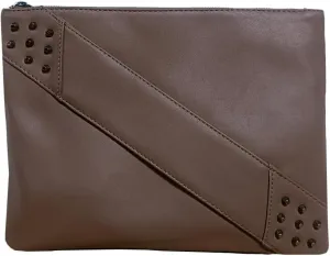 Fashion Women Clutches Rivet PU Leather Crossbody Bag Envelope Clutch Purse with Hand Strap