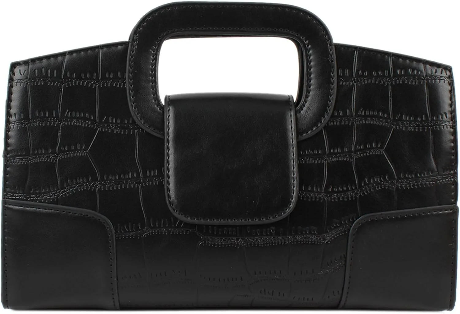 Fashion Women Flap Tote Top-Handle Handbag Crocodile Pattern Leather Clutch Purse Shoulder Crossbody