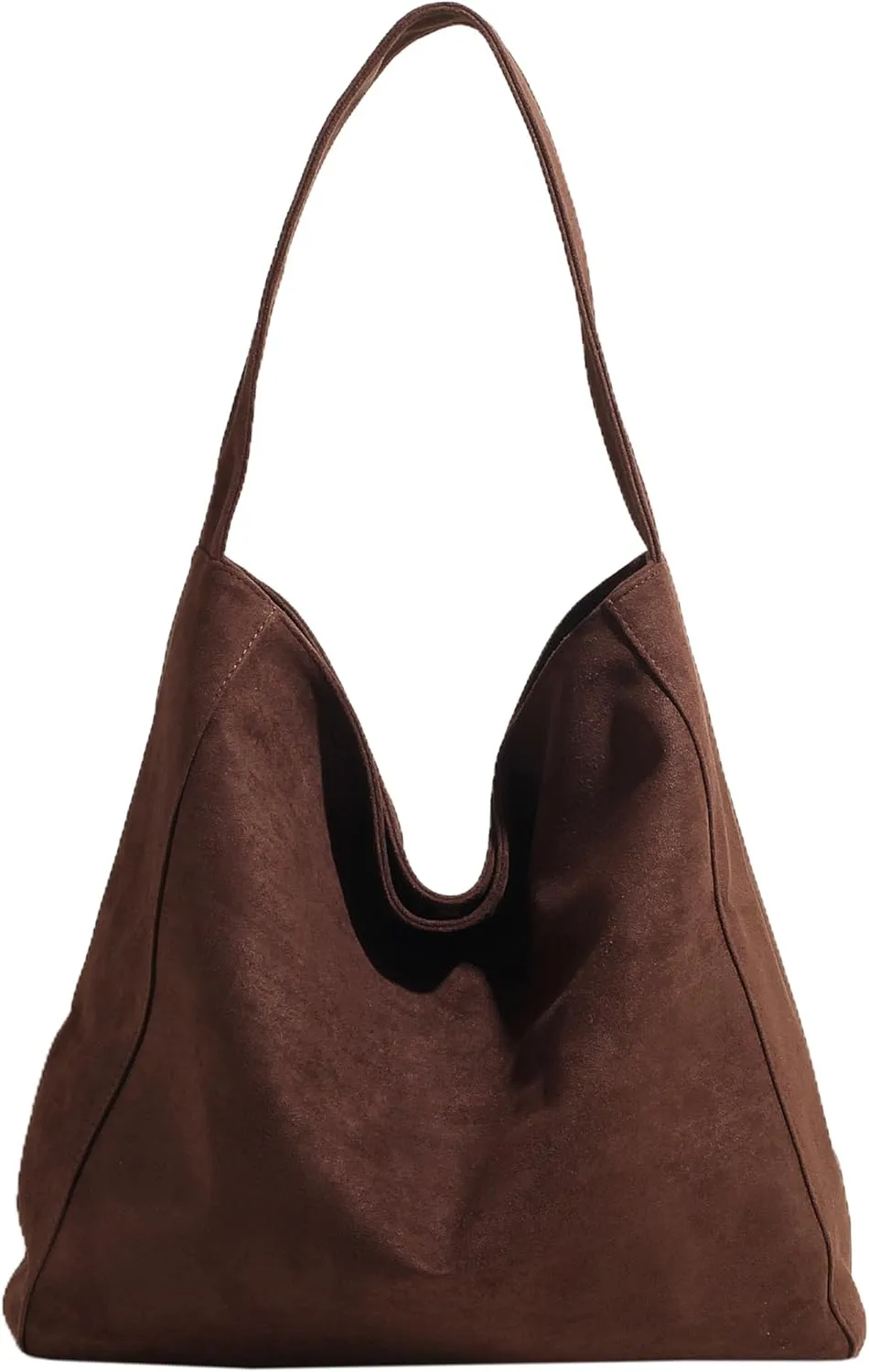 Faux Suede Tote Bag for Women - Versatile, Lightweight Shoulder Purse with Large Capacity