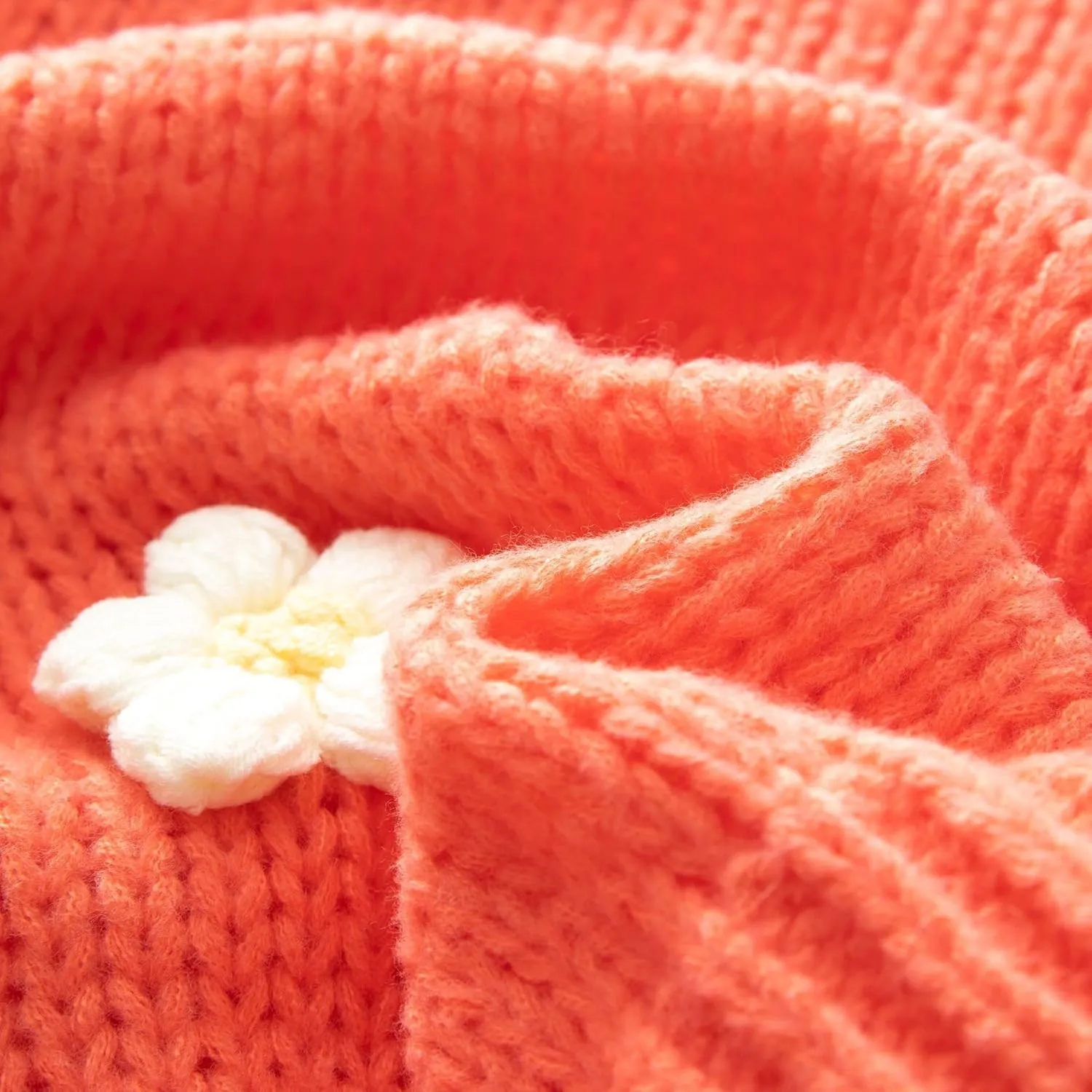 FindThy Women’s Kawaii Strawberry Embroidered Cardigan Long Sleeve V Neck Chunky Knitted Cardigans Tops