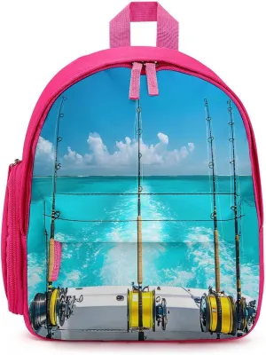 Fishing Rod And Reel Backpack Small Shoulder Bag Travel Bag Casual Daybacks Handbags One Size