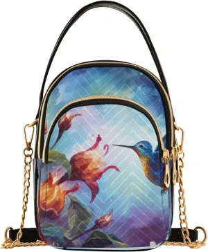 Floral Abstract Geometric Women s Crossbody Handbags, Shoulder Purses for Women Crossbody, Fall Crossbody Purse