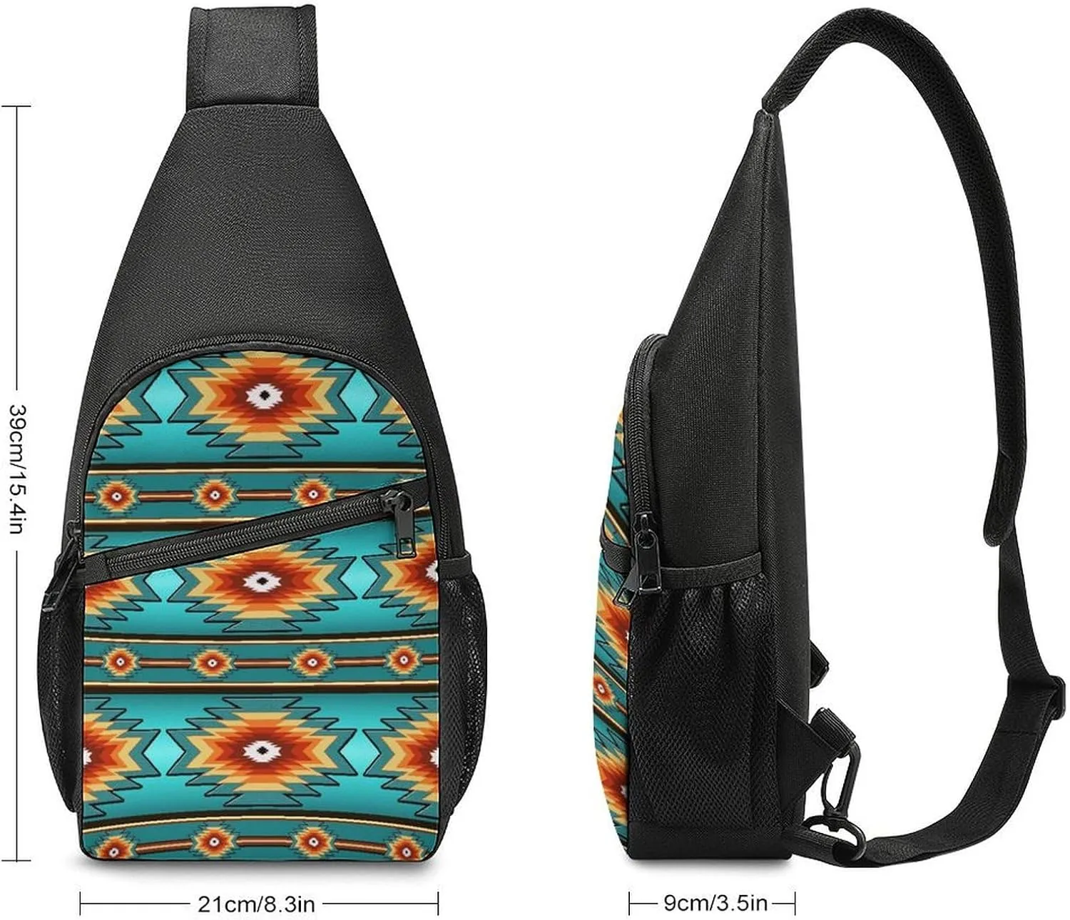 Floral Bird Tropical Paradise Hawaii Large Capacity Portable Chest Bag, Single Shoulder Chest Bag