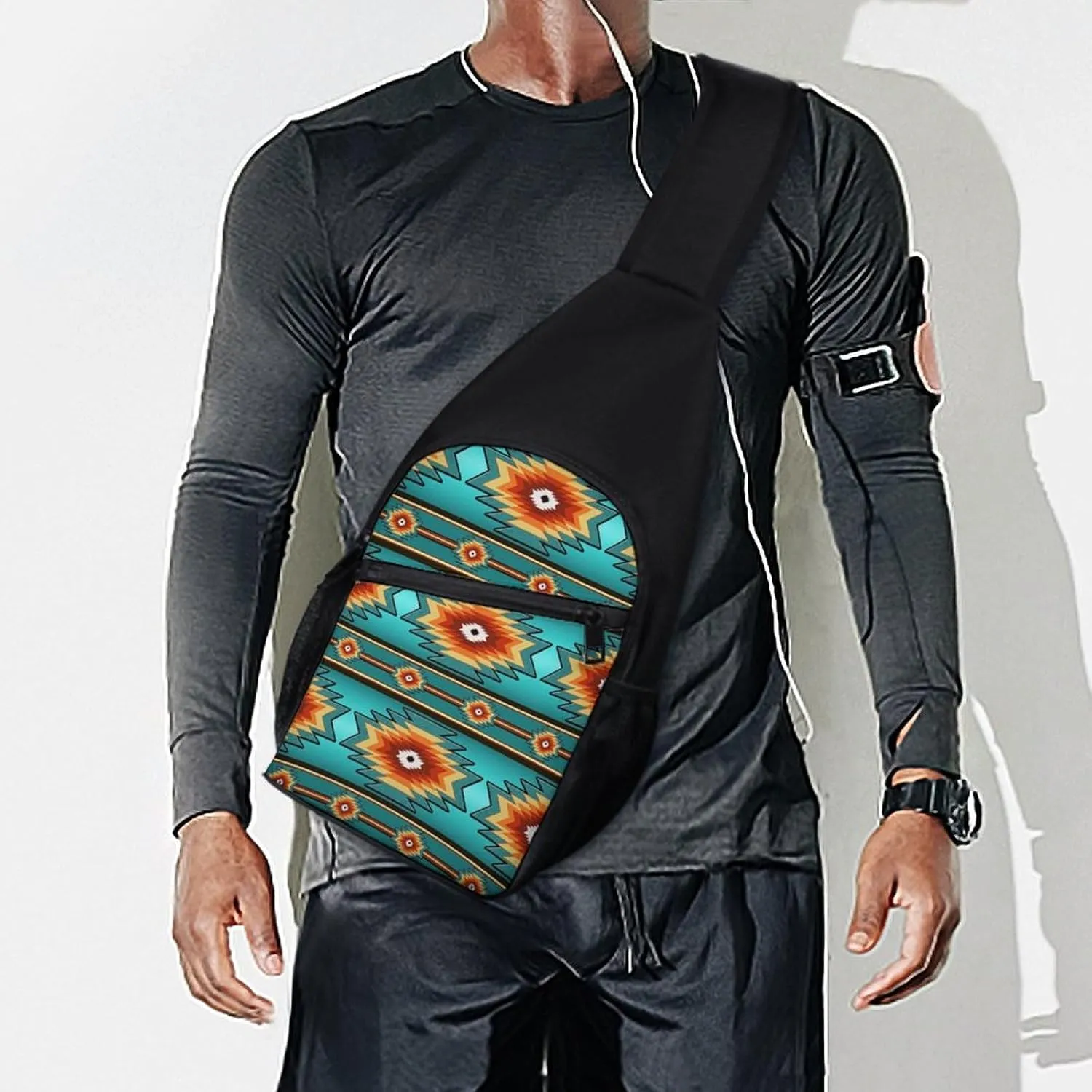 Floral Bird Tropical Paradise Hawaii Large Capacity Portable Chest Bag, Single Shoulder Chest Bag