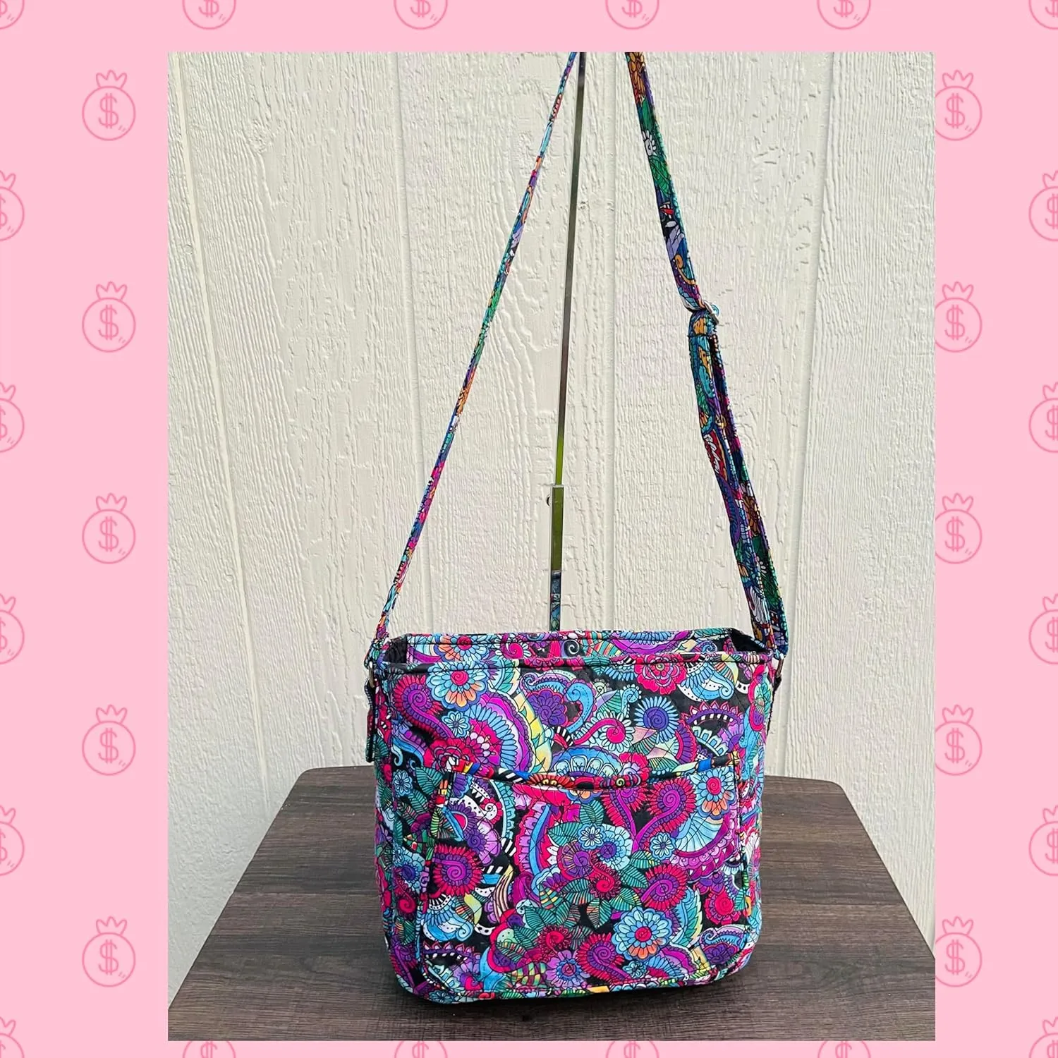 Floral Quilted Crossbody Bag for Women, Casual Bag, Quilted Bag, Handmade Purse,Everyday Use Bag, Cotton Fabric Crossbody bag