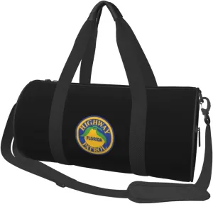 Florida Highway Patrol Convertible Garment Bag with Shoulder Strap, Carry on Garment Duffel Bag for Men Women - Rolling Foldable for Travel Luggage Bags (Black)
