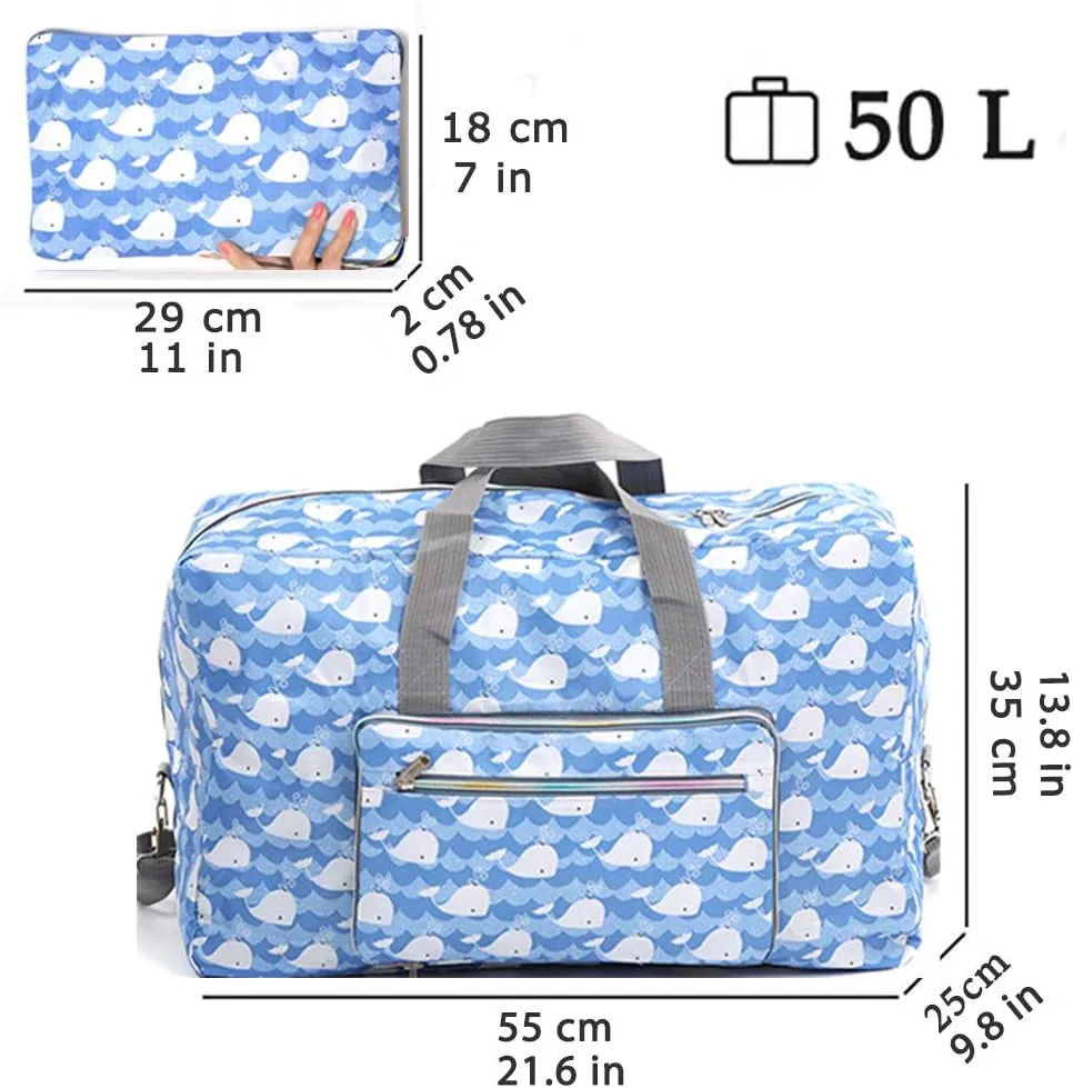 Foldable Large Travel Duffle Bag Waterproof Cute Overnight Carryon Weekender Bag for Women Girl