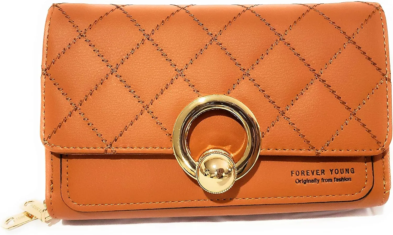 Forever Synthetic Leather Clutch Purse with Crossbody/Shoulder Strap