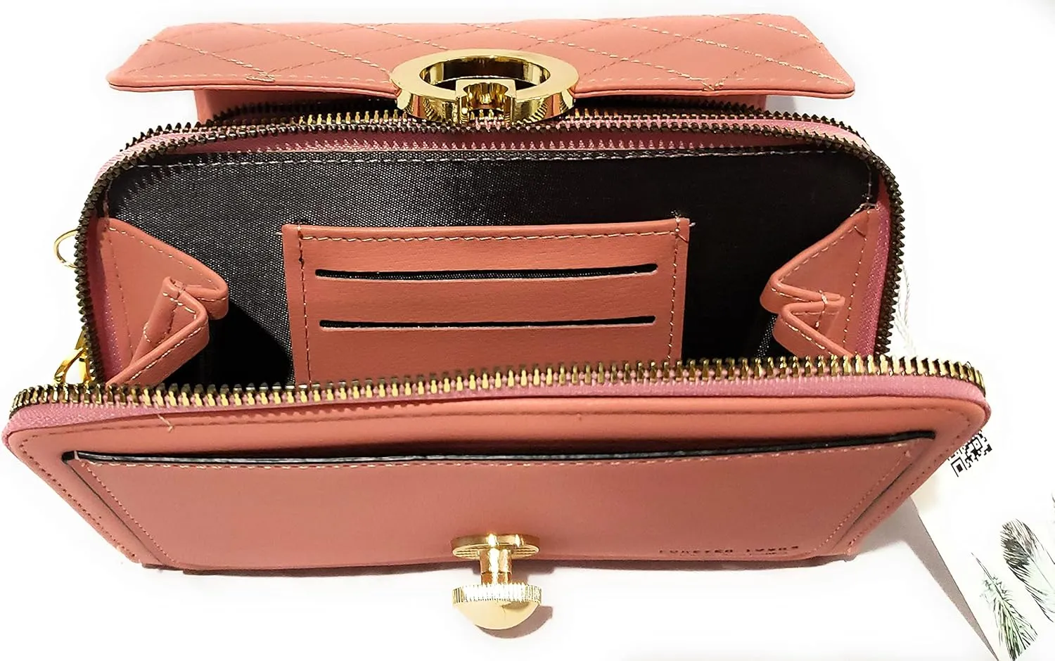 Forever Synthetic Leather Clutch Purse with Crossbody/Shoulder Strap