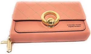 Forever Synthetic Leather Clutch Purse with Crossbody/Shoulder Strap