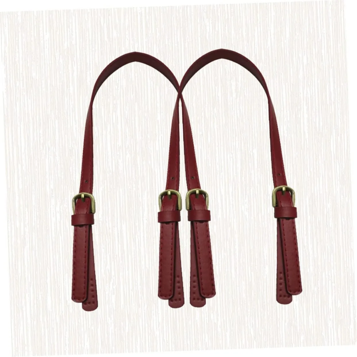 Gadpiparty 2 Pcs Dual Buckle Handbag Straps Durable Synthetic Leather Replacement Belt for Tote Bags Clutches and Pouches Easy to Sew and Match
