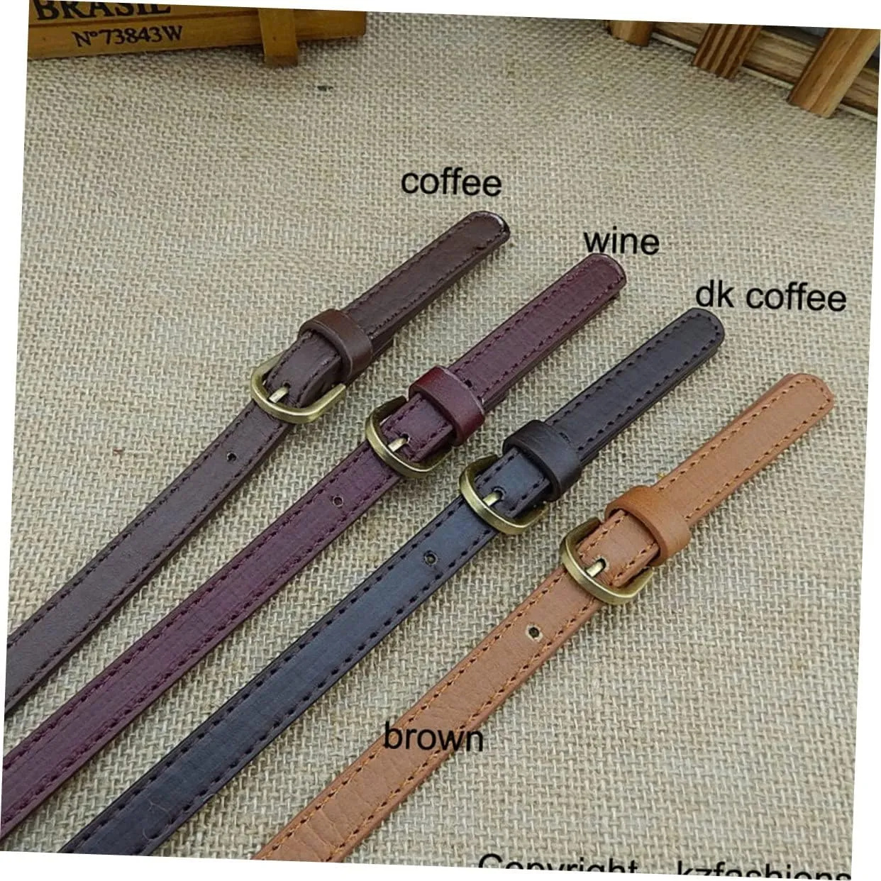 Gadpiparty 2 Pcs Dual Buckle Handbag Straps Durable Synthetic Leather Replacement Belt for Tote Bags Clutches and Pouches Easy to Sew and Match
