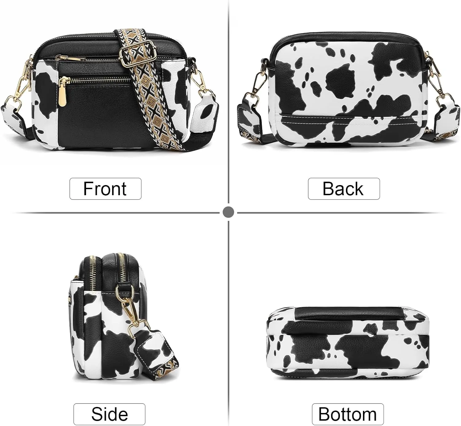 GAEKEAO Crossbody Purses for Women Small Crossbody Bags Vegan Leather Trendy Shoulder Handbags with Adjustable Shoulder Strap