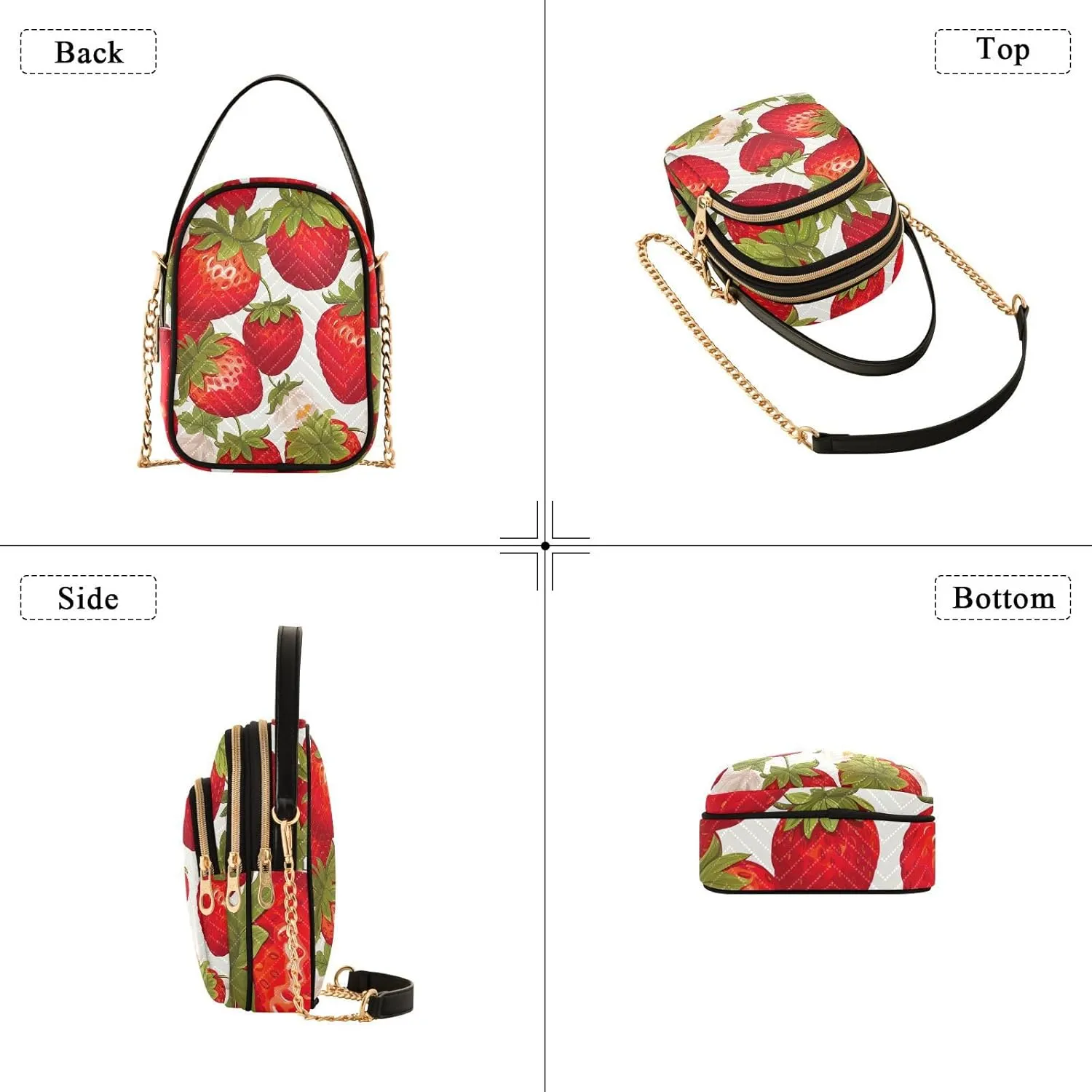 GAIGEO Multi Colors Donuts Shoulder Handbag, Crossbody with Removeable Strap, Modern Crossbody Bags for Women