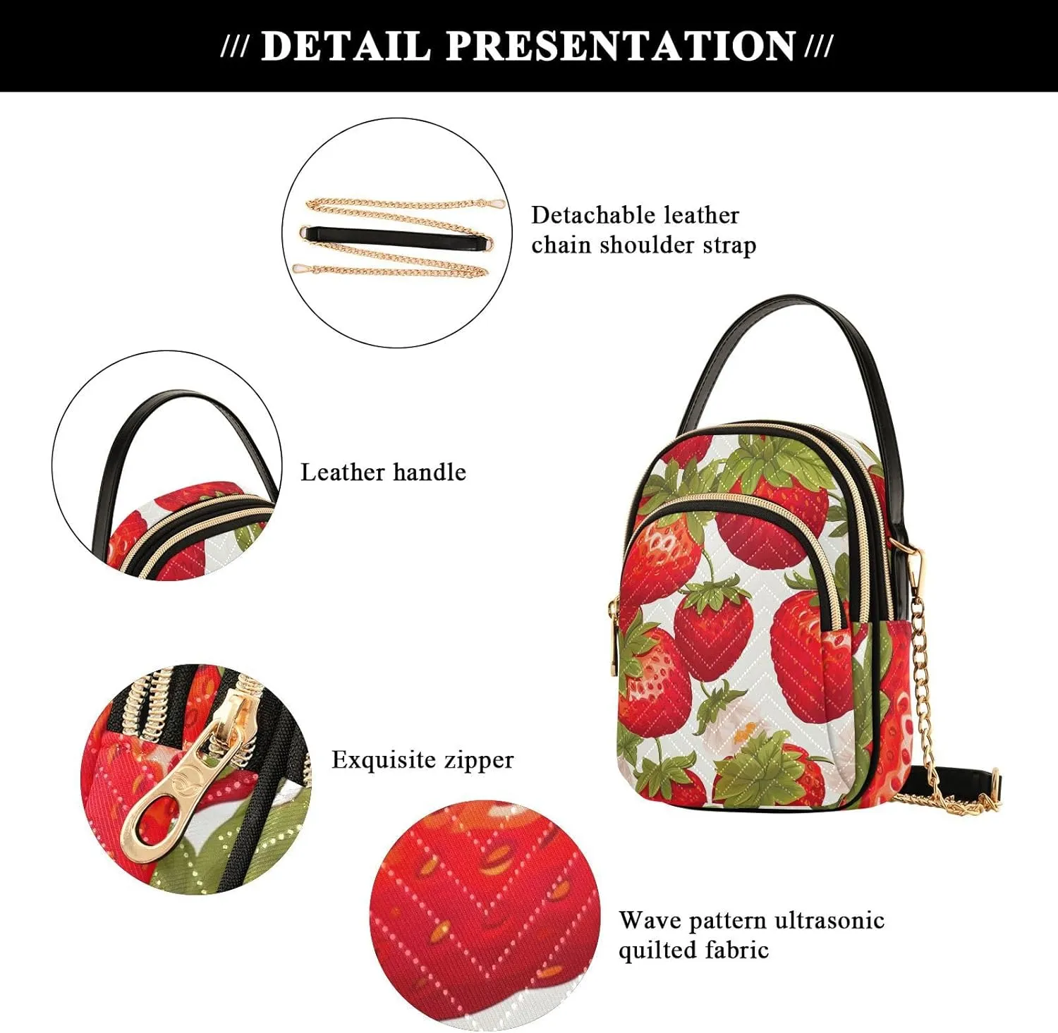 GAIGEO Multi Colors Donuts Shoulder Handbag, Crossbody with Removeable Strap, Modern Crossbody Bags for Women