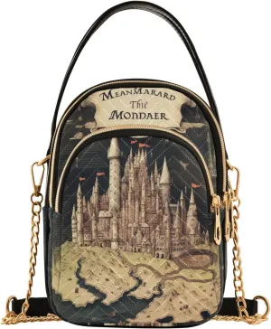 GAIGEO Old Map of the Tower and Palace Women’s Crossbody, Casual Crossbody Purse Removable Strap Crossbody