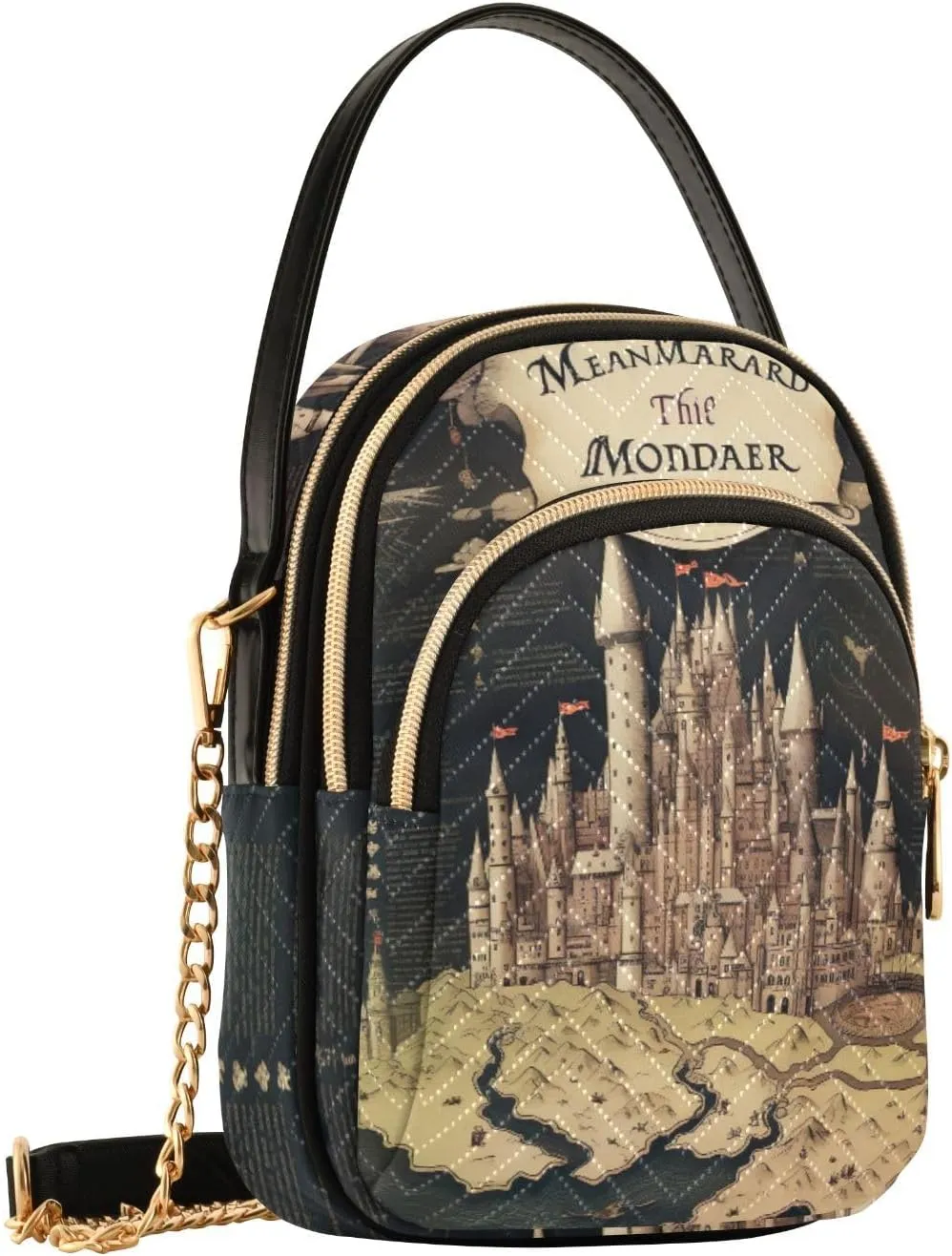 GAIGEO Old Map of the Tower and Palace Women’s Crossbody, Casual Crossbody Purse Removable Strap Crossbody