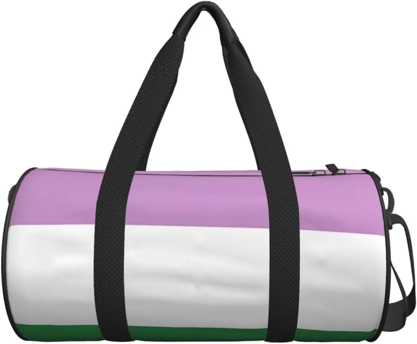 Genderqueer Pride Flag Round Travel Duffel Bag Large Capacity Gym Sports Bags for Hiking Vacation Trips