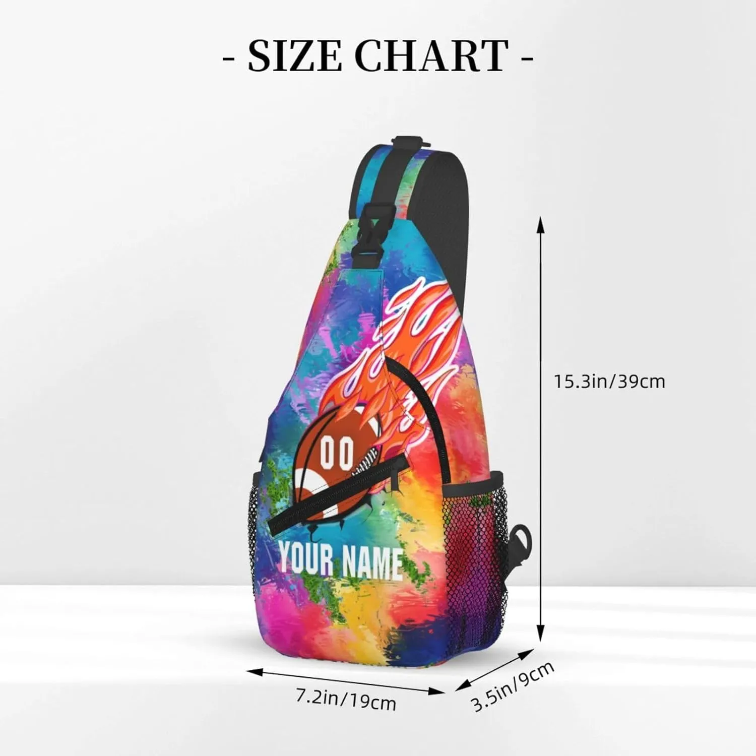 Generic Football Sling Bag Football Football Crossbody Bag Chest Bag Gym Cycling Travel Hiking Daypack For Men Women