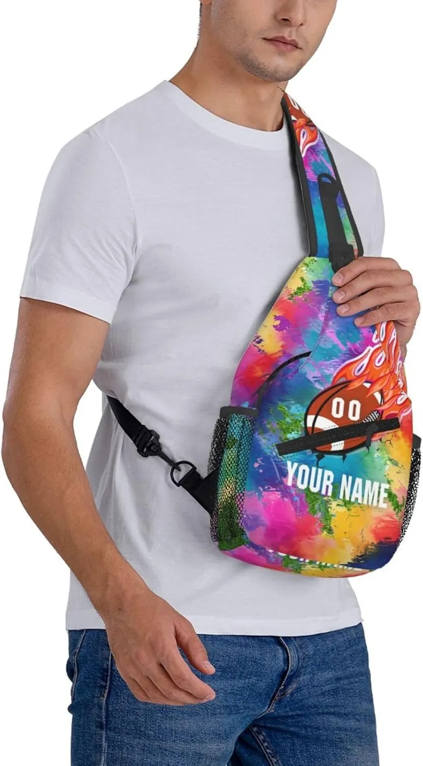 Generic Football Sling Bag Football Football Crossbody Bag Chest Bag Gym Cycling Travel Hiking Daypack For Men Women