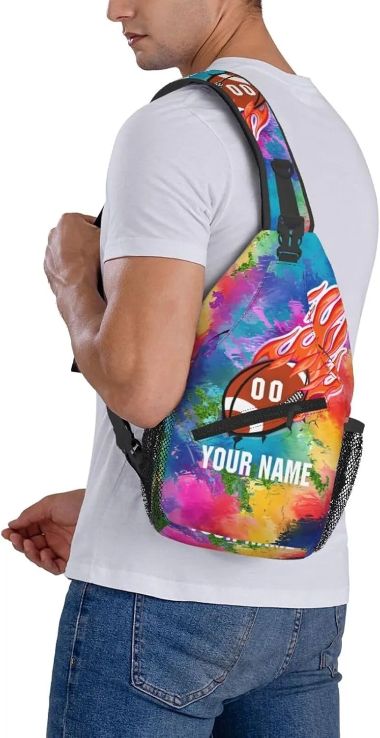 Generic Football Sling Bag Football Football Crossbody Bag Chest Bag Gym Cycling Travel Hiking Daypack For Men Women