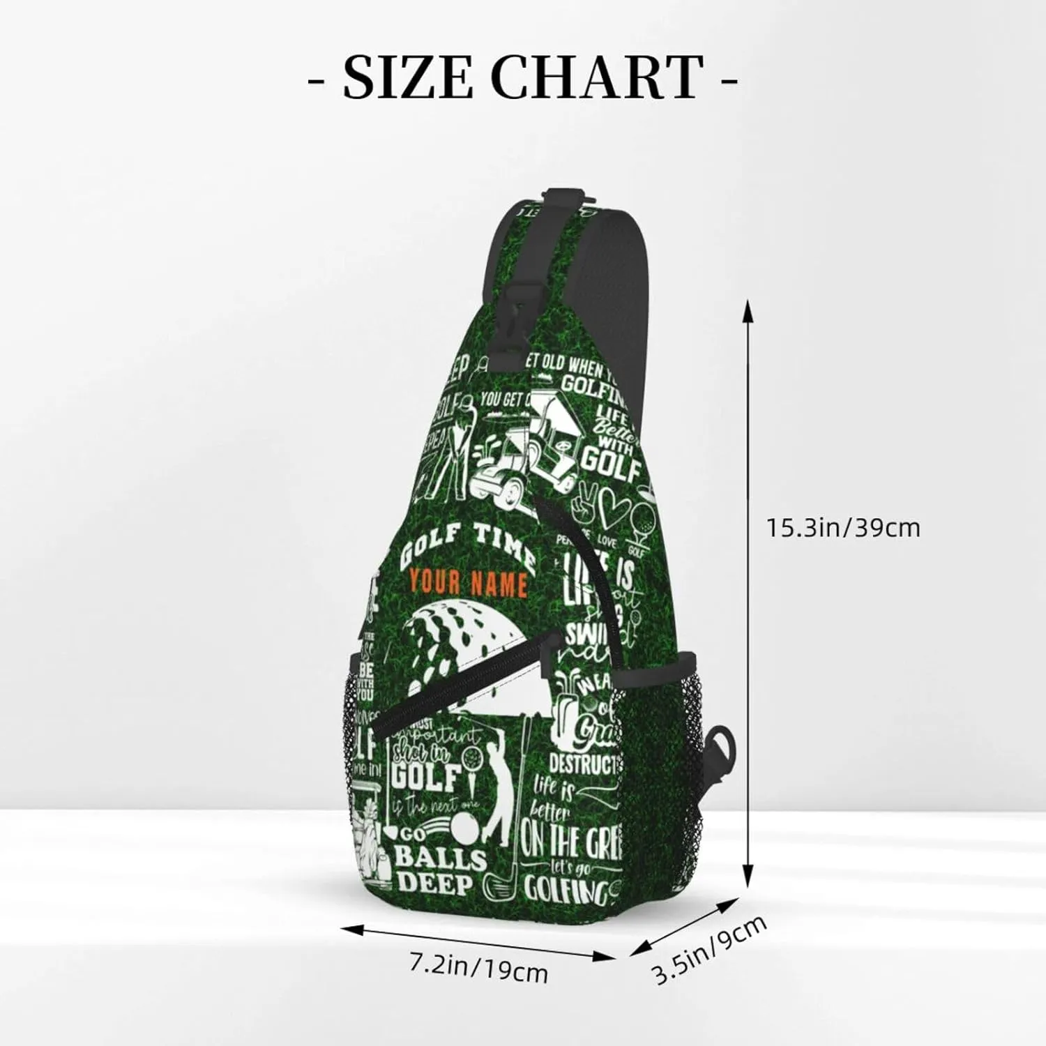 Generic Golf Sling Bag Golf Golf Crossbody Bag Chest Bag Gym Cycling Travel Hiking Daypack For Men Women