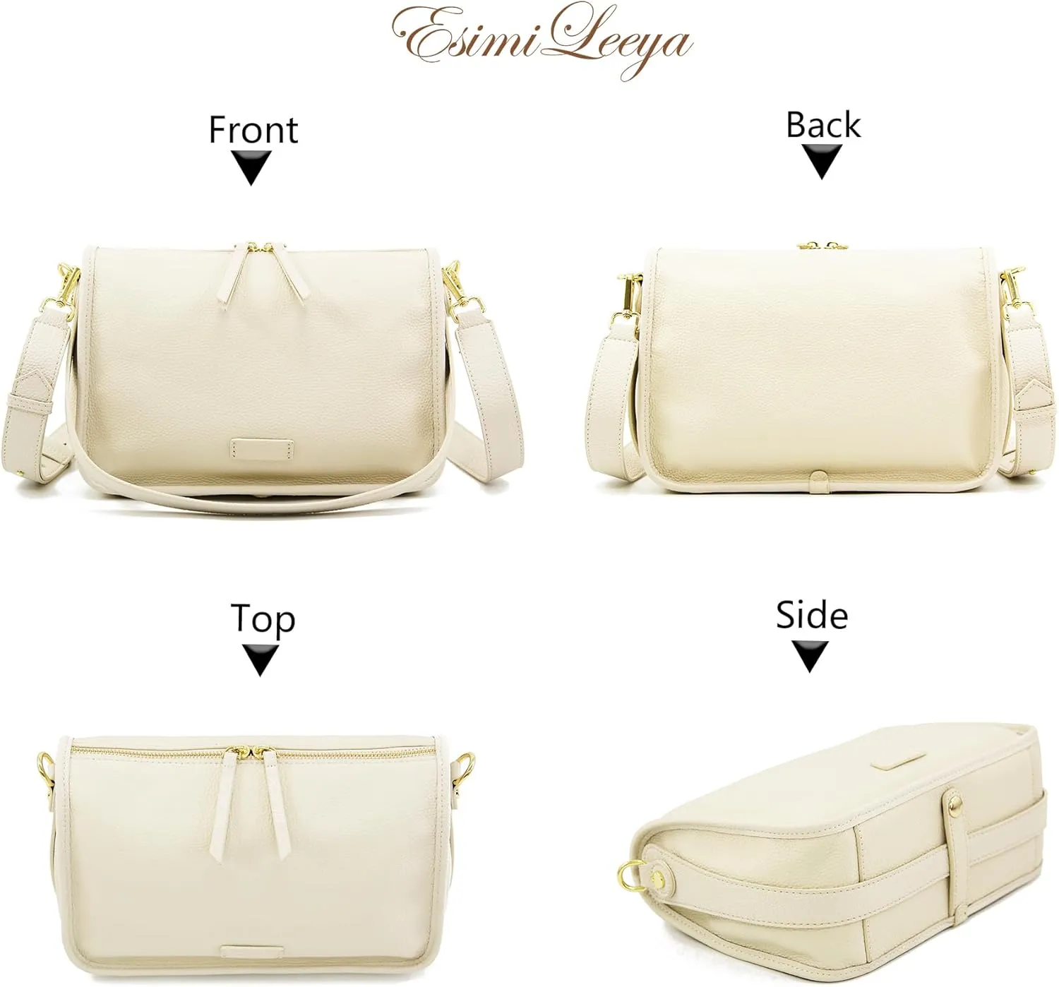 Genuine Leather Crossbody Bag for Women Medium Women's Shoulder Purse