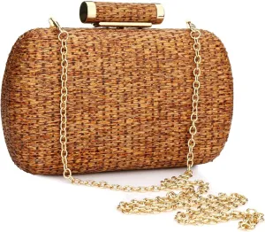 Gets Straw Clutches Beach Bag for Women Summer Crossbody Straw Bag with Strap