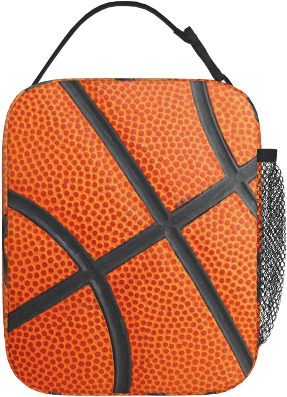 Gianlaima Basketball Texture Lunch Bag Portable Insulated Lunch Bag Reusable Cooler Totes For Women Men Adults Work Picnic Camping