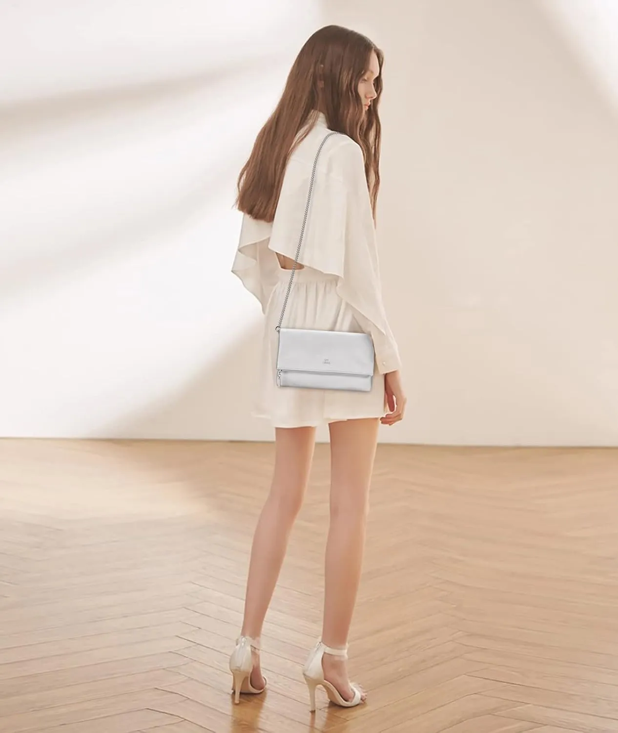 GM LIKKIE Clutch Purse for Women, Large Envelope Clutch HandBag, Crossbody Foldover PU Leather Clutches bag