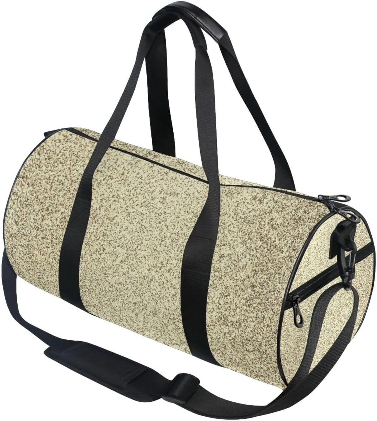 Gold Golden Glitter and Glare Pattern Portable Gym Bag, Travel Bag, Luggage bag, Sports Bag, Toiletry Bag with Handles, Detachable Shoulder Strap 17.6 x 9 x 9 inch