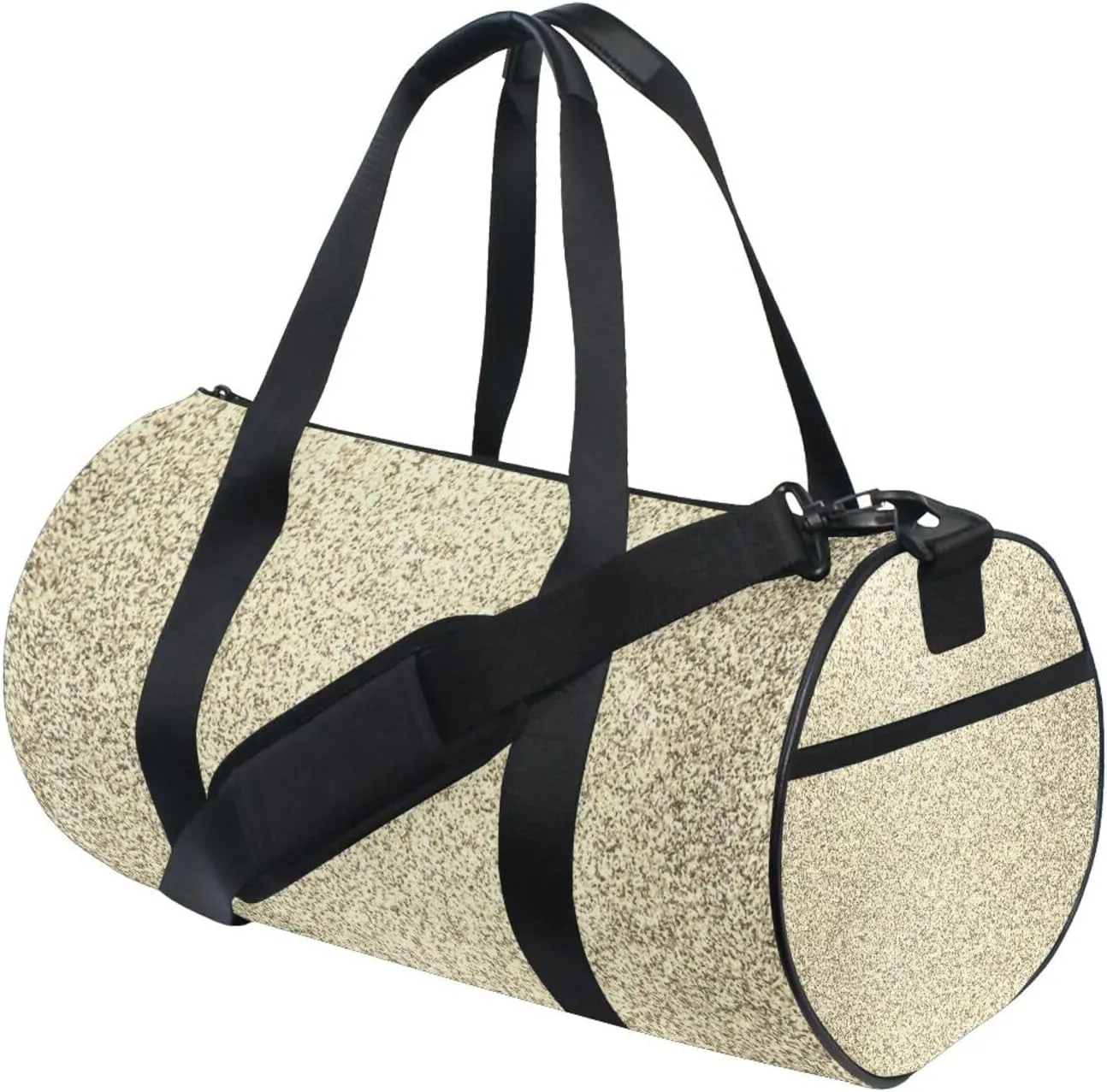 Gold Golden Glitter and Glare Pattern Portable Gym Bag, Travel Bag, Luggage bag, Sports Bag, Toiletry Bag with Handles, Detachable Shoulder Strap 17.6 x 9 x 9 inch