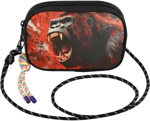 Gorilla Red Roar Crossbody Bags for Women Cell Phone Purses Women's Shoulder Handbags Wallet Purse with Adjustable Strap