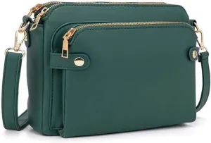 Gpmsign Crossbody Bag, 2024 New Crossbody PU Leather Shoulder Bags, Adjustable Handbags purses, Gpmsign Anti Theft Leather Bag (Green)