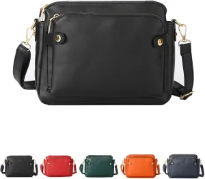Gpmsign Crossbody Bag, Gpmsign Crossbody Leather Bag, 3 Layer Crossbody PU Leather Shoulder Bags