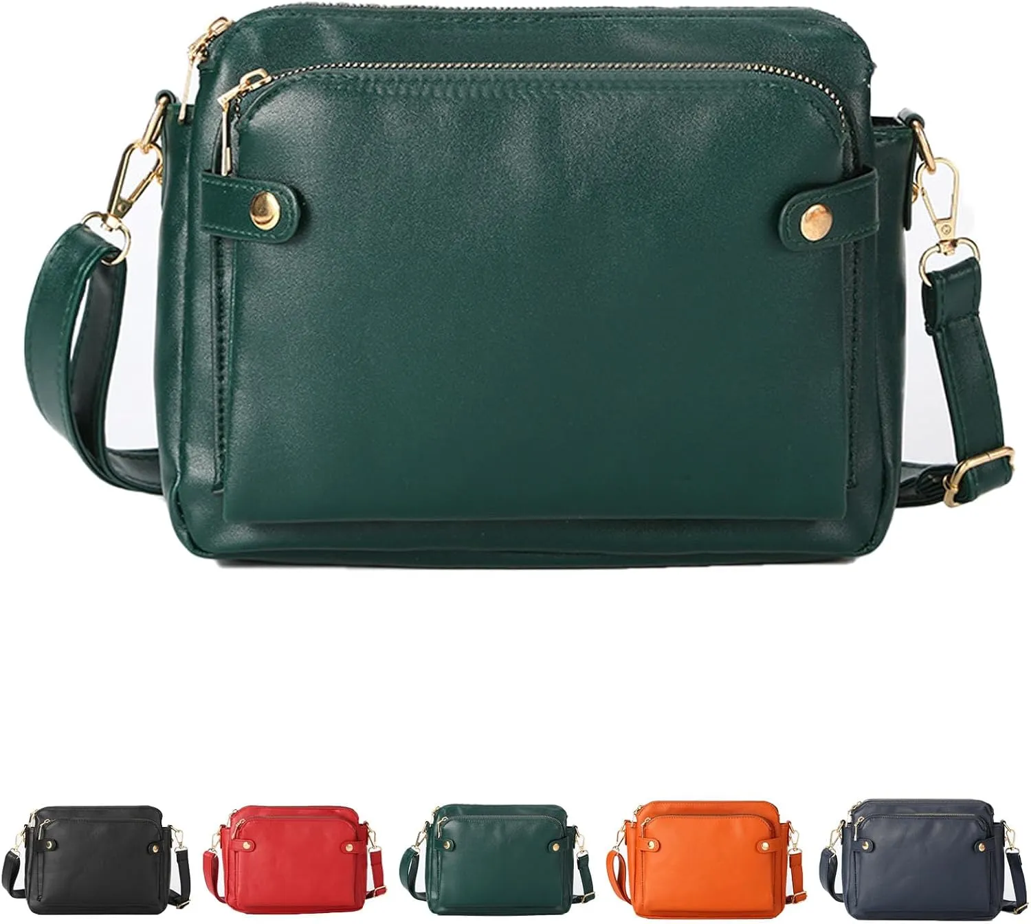 Gpmsign Crossbody Bag, Gpmsign Crossbody Leather Bag, 3 Layer Crossbody PU Leather Shoulder Bags