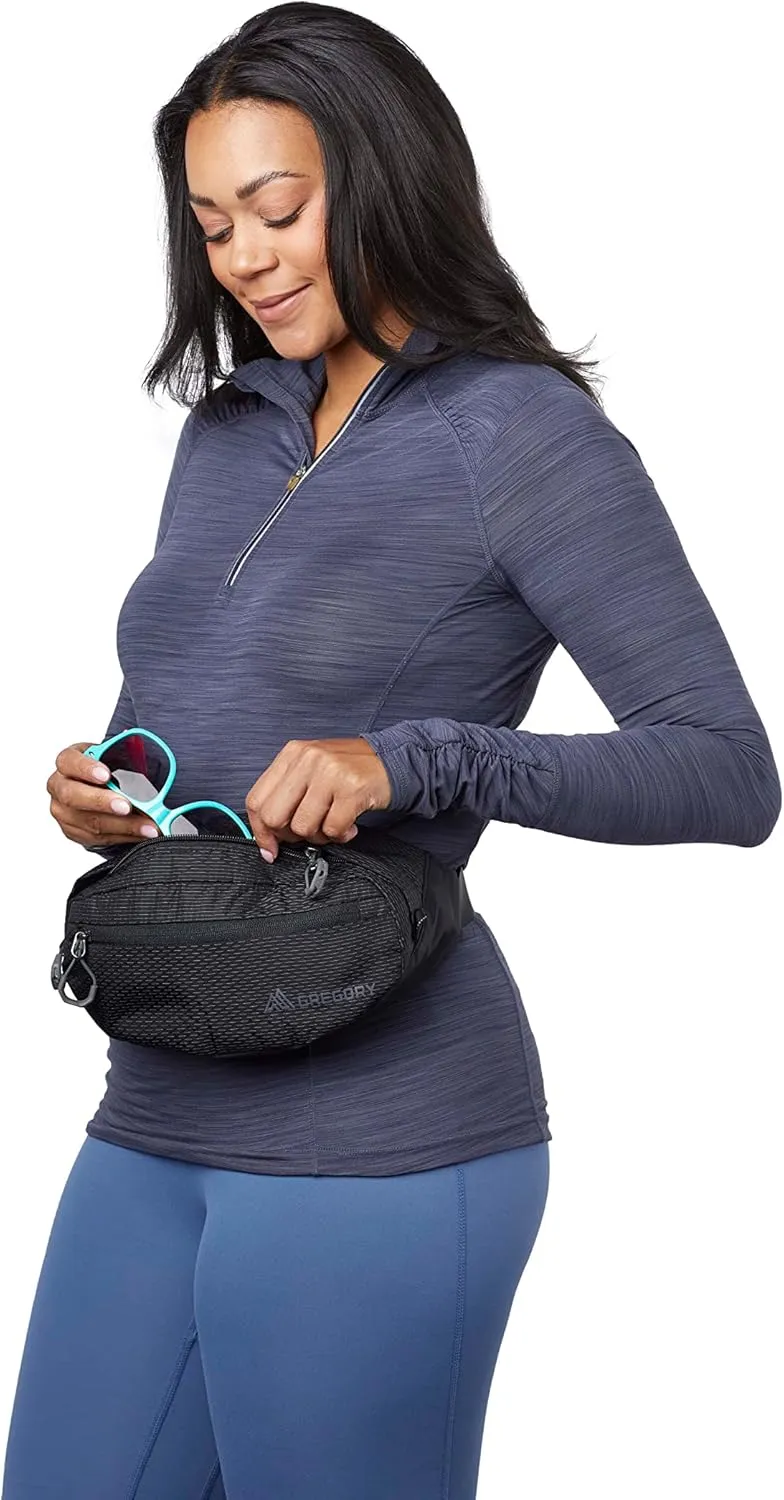 Gregory Nano Unisex Crossbody or Fannypack, Commuter Waistpack, One Size Fits All, Techno Black