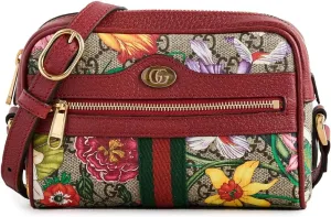 Gucci Women's Pre-Loved Floral Ophidia Shoulder Bag, GG Supreme