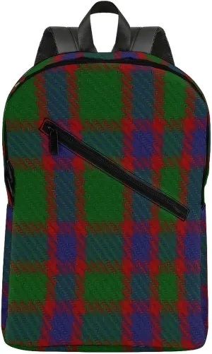 Hall Clan Family Tartan Large Capacity Printed Travel Backpack, Suitable for Both Men And Women