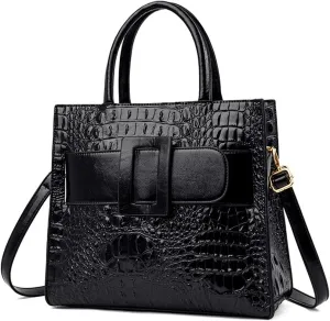 Handbags for Women Leather Top Handle Handbag Satchel Bag Medium Tote Bags Square Purse Ladies Shoulder Crossbody Bag