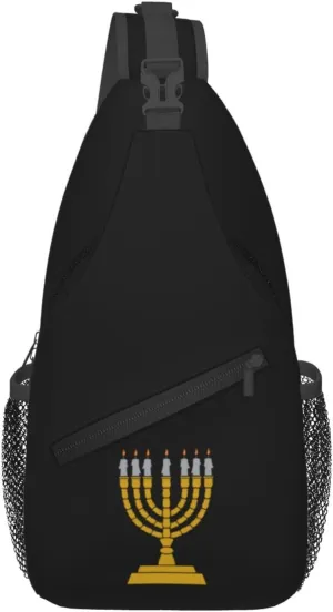 Hanukkah Candlelight All The Lights Of Candlelight Crossbody Bags For Women Men Chest Backpack Gym Shoulder Bag Travel Outdoor Sports Casual Crossbody Bags
