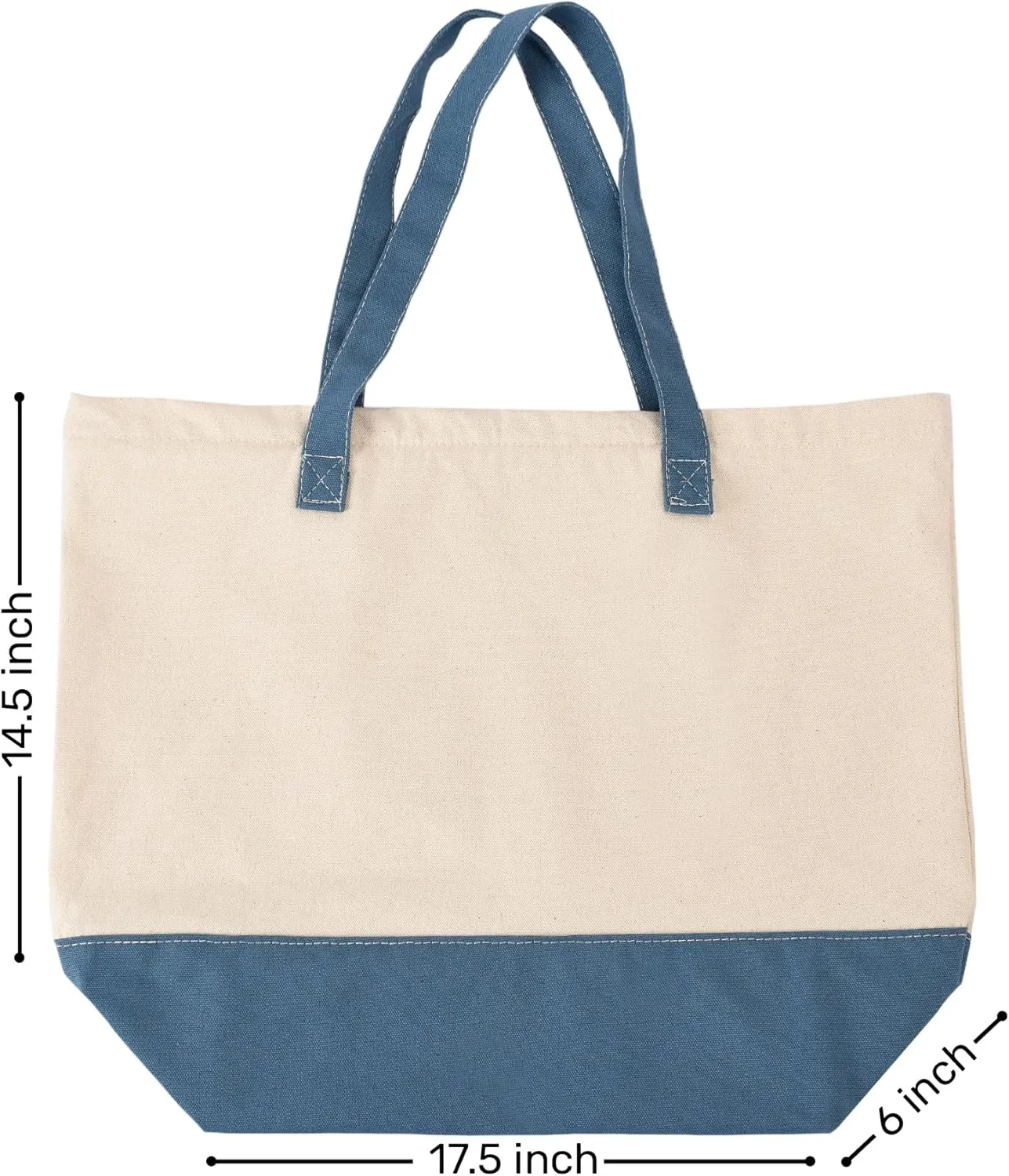 HIFA Personalized Custom Tote Bag for Women, Canvas Tote Bag - Zipper Closure, Extra Inner Pocket - Multipurpose Shoulder Bag