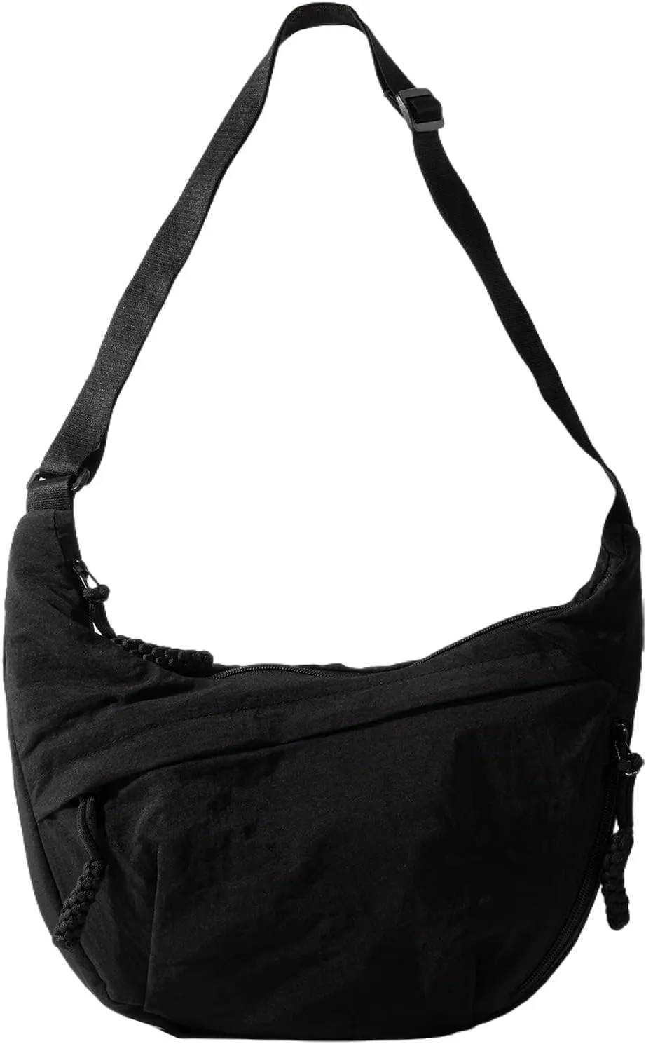 Hobo Bag for Women Men Crescent Crossbody Bag Small Shoulder Nylon Dumpling Bag with Adjustable Strap