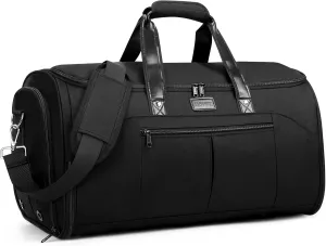 HOMIEE Convertible Garment Bag with Shoulder Strap, Carry on Garment Duffel Bag for Men Women - 2 in 1 Hanging Suitcase Suit Travel Bags