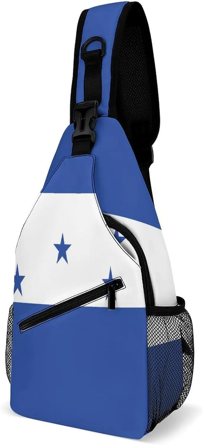 Honduras Flag Sling Bag Crossbody Chest Bag Shoulder Bag For Travel Hiking Cycling Camping