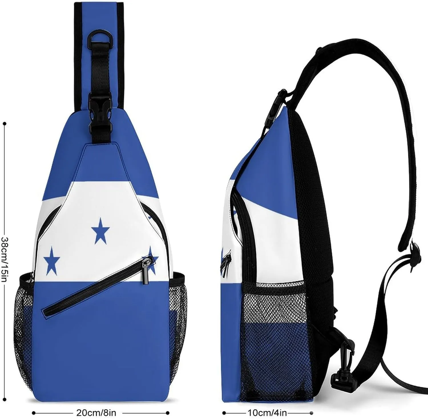 Honduras Flag Sling Bag Crossbody Chest Bag Shoulder Bag For Travel Hiking Cycling Camping