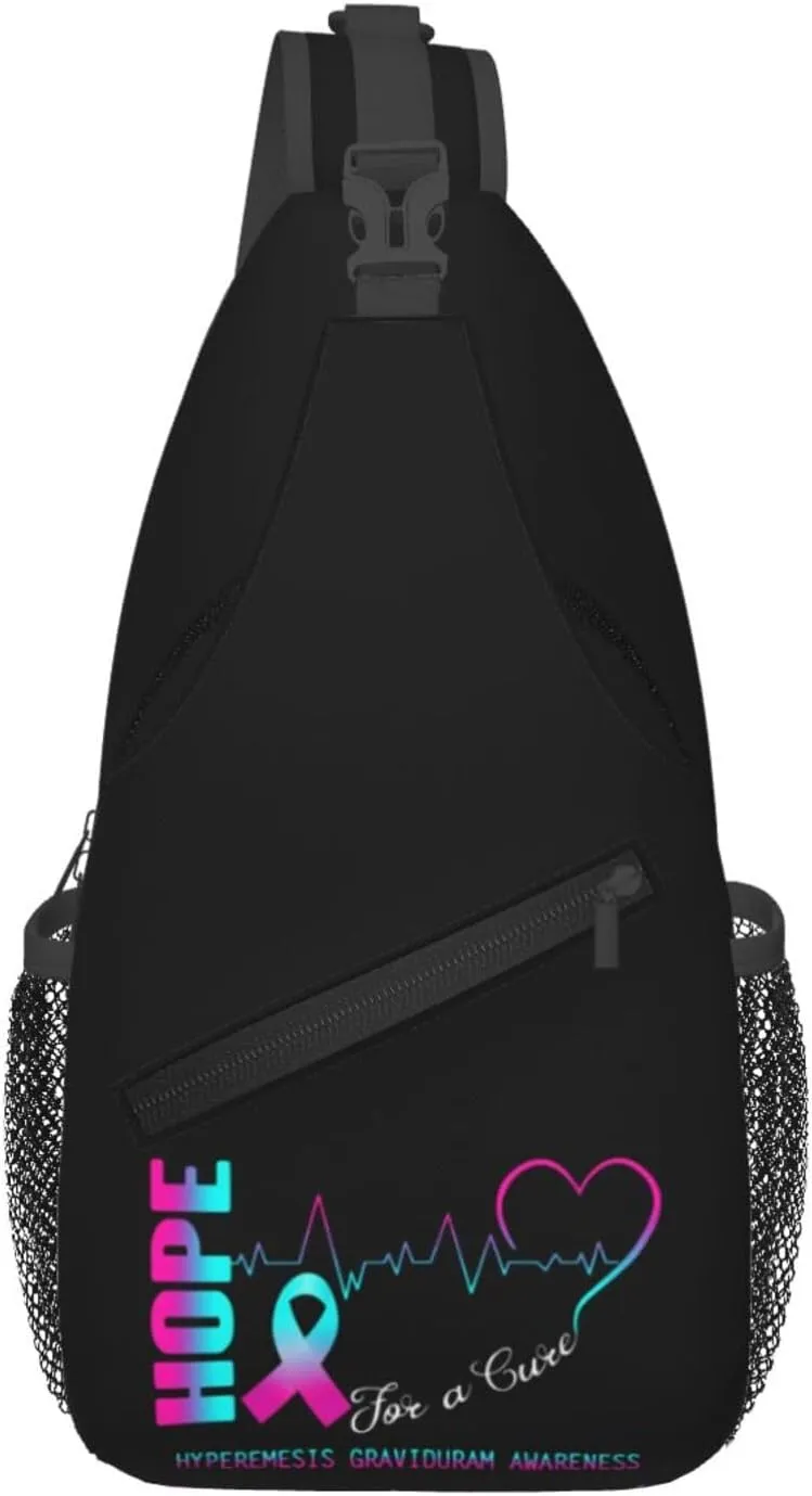 Hope For A Cure Hyperemesis Graviduram Awareness Crossbody Bags For Women Men Chest Backpack Gym Shoulder Bag Travel Outdoor Sports Casual Crossbody Bags