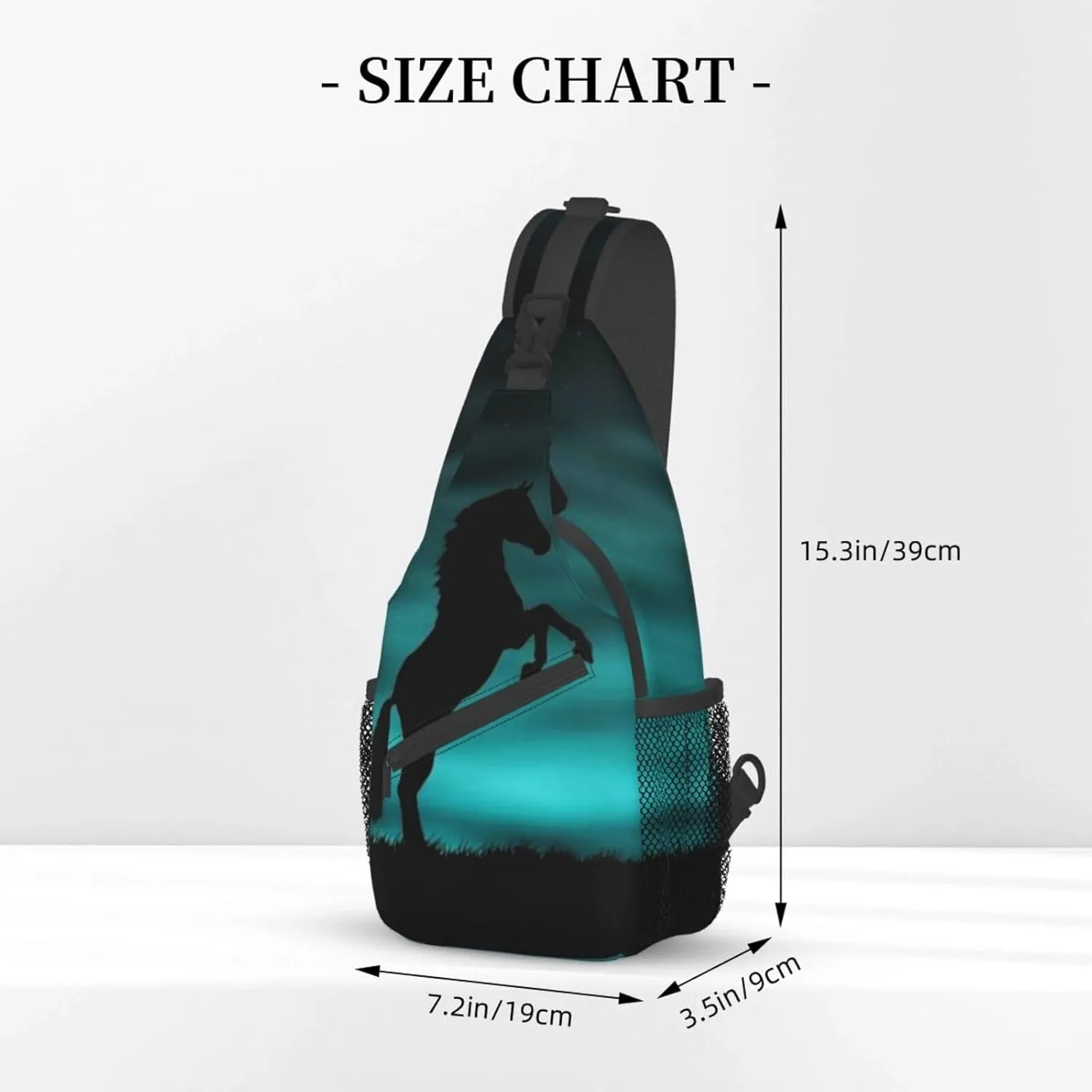 Horse Sling Bag Animal Crossbody Chest Daypack Casual Backpack Horse Shoulder Bag Horse Hiking Bag Cute Bag