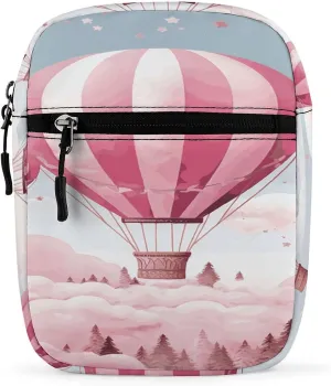 Hot Air Balloon Small Satchel Mini Crossbody Sling Bag Shoulder Bag for Men Women Workout Travelling