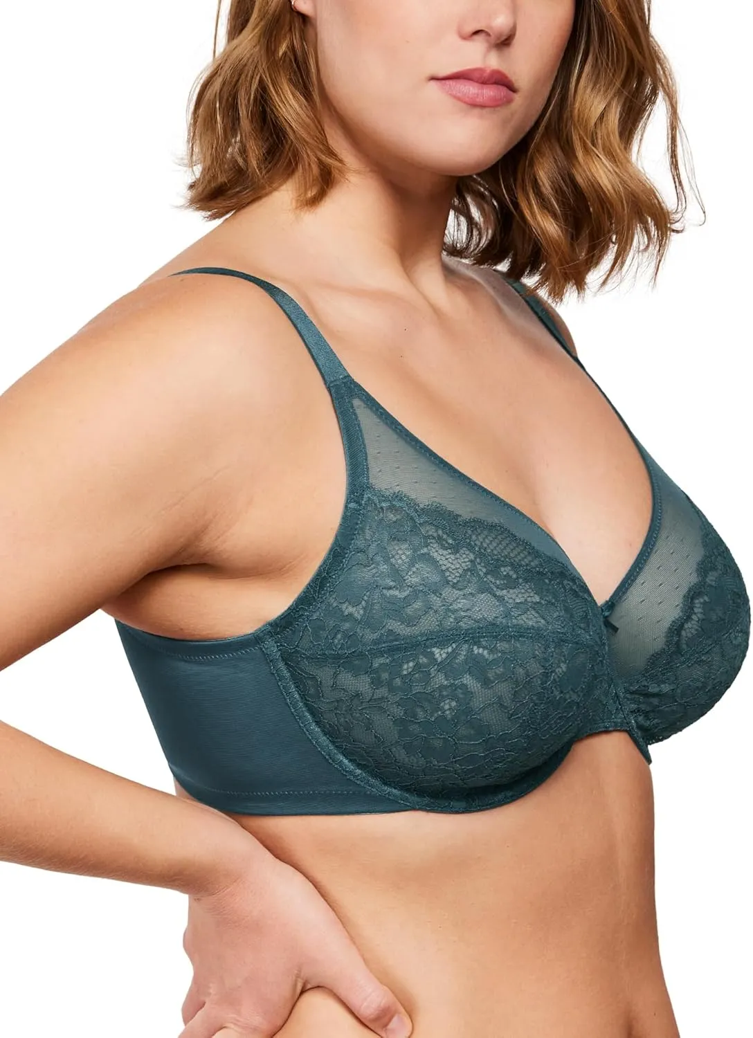 HSIA Minimizer Bras for Women Full Coverage Underwire Bras Plus Size Lifting Lace Bra for Heavy Breast